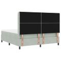 vidaXL Posteľ s pružinovým rámom Svetlosivá 180 x 200 cm Zamat