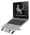 Neomounts NSLS085BLACK /Držák na notebook,tablet/na stůl/10-22"/nosn. 5kg/ 6 různých výškových poloh/skládací/stříbrný Podstavec, pro notebooky, 10"-22", nastavení úhlu, 6 poloh sklonu, stríbrný