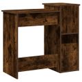vidaXL Stôl s policami Dub dymový 84x40x78 cm Upravené drevo