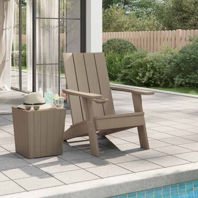 vidaXL Záhradná stolička Adirondack bledohnedá 75x88,5x89,5cm PP