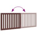 vidaXL Brána pre psa skladacia 2 panely hnedá 160 cm topoľové drevo