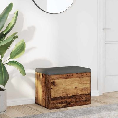 vidaXL Úložná lavica Old Wood 62x42x45 cm Konštrukčné drevo