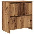 vidaXL Servírovacia skriňa 3 ks Staré drevo 70 x 41 x 75 cm