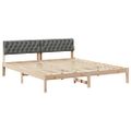 vidaXL Rám postele hnedá a tmavosivá 180 x 200 cm Borovicový masív