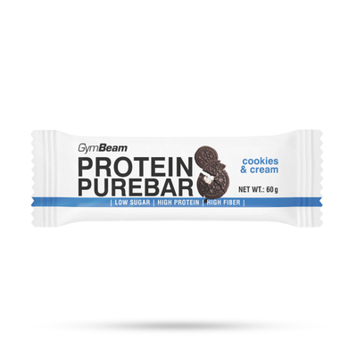 Proteínová tyčinka PureBar - GymBeam, cookies & cream, 60 g