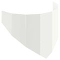 vidaXL Obrubník trávnika 100 x 45 cm Oceľ Biela