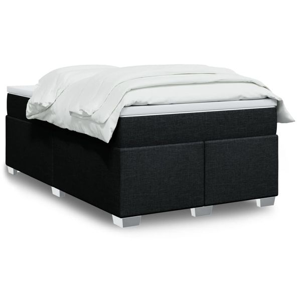 vidaXL Boxspring posteľ s matracom čierna 120x190 cm látka
