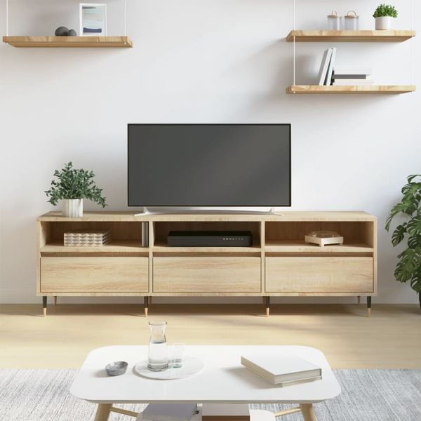 vidaXL TV skrinka dub sonoma 150x30x44,5 cm, kompozitné drevo