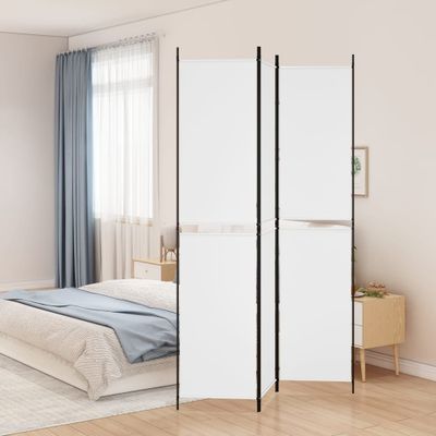 vidaXL 3-panelový paraván biely 150x220 cm látkový