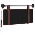 vidaXL Závesné čelo postele Lesklá hnedá Antik PU