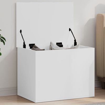 vidaXL Úložný box biely 60x42x46 cm kompozitné drevo
