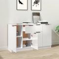 vidaXL Komody 2 ks lesklé biele 60x30x70 cm spracované drevo