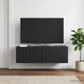 vidaXL Nástenná TV skrinka 98 x 41 x 30 cm Čierna Kompozitné drevo