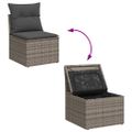 vidaXL Súprava záhradných pohoviek 7 ks Sivá Poly ratan