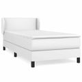 vidaXL Boxspring posteľ s matracom biela 80x200 cm umelá koža