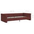 vidaXL Pohovka s USB fialová látková 90x200 cm