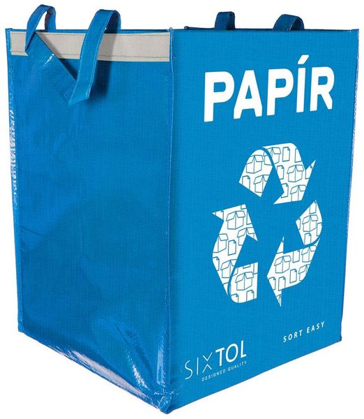 Taška na triedený odpad SORT EASY PAPER, 30x30x40 cm, 36 l SIXTOL