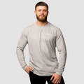Tričko Basic s dlhým rukávom Grey - GymBeam, veľkosť XXXL, veľkosť oblečenia XXXL
