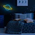 Neónové LED svetlo SATURN žltá modrá Bat + USB FLNE11 Forever Light