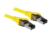 Sieťový kábel - RJ-45 (M) do RJ-45 (M) - 2 m - SFTP, PiMF - CAT 8.1 - neobsahuje halogény, prevedenie bez hrbolčekov, licna - žltá