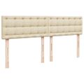 vidaXL Posteľný rám boxspring s matracom krémový 180x200 cm látka