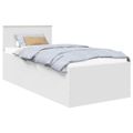 vidaXL Rám postele s čelnou doskou Biela 90 x 190 cm Kompozitné drevo
