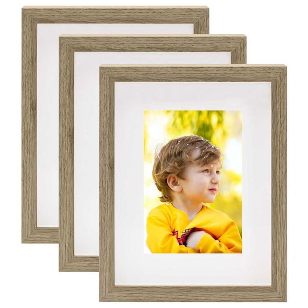 vidaXL 3D fotorámiky 3 ks, prírodné 20x25 cm na fotku 13x18 cm