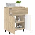 vidaXL Kozmetický stolík do kúpeľne Dub sonoma 60 x 35 x 80 cm