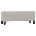 vidaXL Lavička bledosivá 100x35x41 cm látka z mikrovlákna