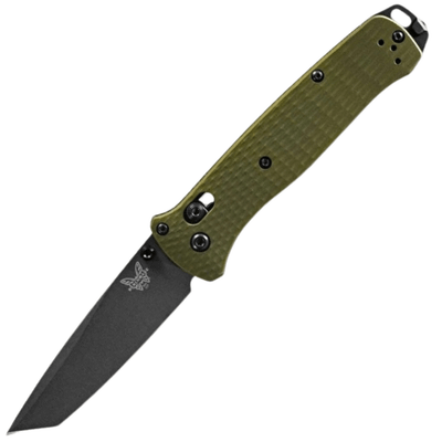 Benchmade 537GY-1 Bailout vreckový taktický nôž 8,5 cm, sivá Cerakote, zelená, hliník
