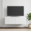 vidaXL Nástenná TV skrinka Biela 98 x 41 x 30 cm Kompozitné drevo