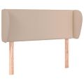 vidaXL Čelo postele so záhybmi kapučínové 93x23x78/88 cm umelá koža