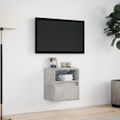 vidaXL TV nástenná skrinka s LED svetlami betónovo sivá 41x31x45 cm