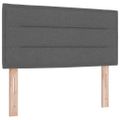 vidaXL Posteľ s pružinovým rámom Tmavo šedá 90 x 200 cm látka