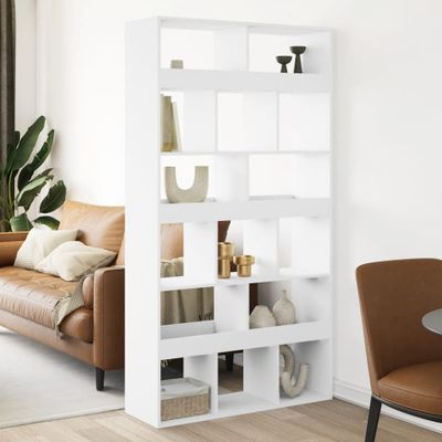 vidaXL Deliaca stena biela 100x33x187,5 cm kompozitné drevo
