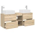 vidaXL Set kabinetov do kúpeľne 3 ks Dub sonoma 49,5 x 41 x 63 cm