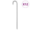 vidaXL Stanové kolíky 12 ks 41,5 cm Ø12 mm pozinkovaná oceľ