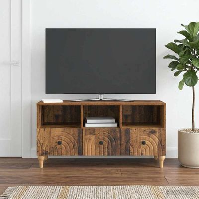 vidaXL TV skrinka 102 x 34,5 x 50 cm Staré drevo Konštruované drevo