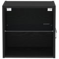 vidaXL Floating Shelf with LED Light 2 ks Čierna 40 x 28,5 x 40 cm