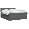 vidaXL Posteľ boxspring s matracom Tmavosivá 140 x 190 cm Látka