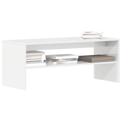 vidaXL TV skrinka biela 100x40x40 cm drevotrieska lesklá