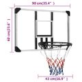 vidaXL Basketbalová doska priehľadná 90x60x2,5 cm polykarbonát
