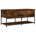 vidaXL Úložná lavička dymový dub 100x42,5x47cm kompozitné drevo