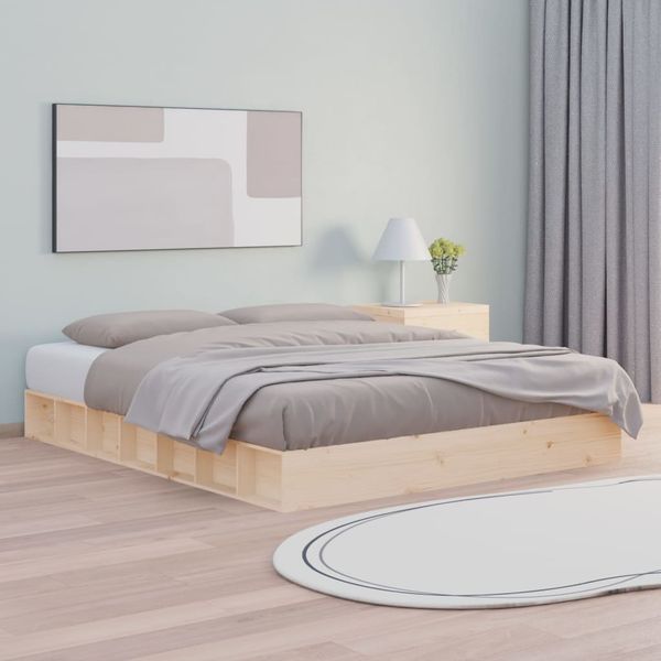 vidaXL Posteľný rám 200x200 cm masívne drevo