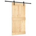 vidaXL Posuvné dvere 100 x 210 cm Prírodná a čierna