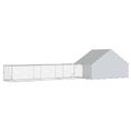 vidaXL Kurník so strechou a dvorom 2 ks Strieborná 8 x 2 x 1,9 m