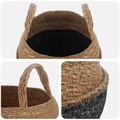 vidaXL Kvetináč s uchami 2 ks Čierna Ø 32 x 32 cm 100% Morská tráva