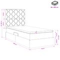 vidaXL Postel s úložným prostorem a matrací Tmavomodrá 90 x 190 cm
