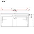 vidaXL Umývadlo z minerálneho/mramoroveho odliatku 100x46x11 cm biele