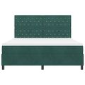 vidaXL LED box s pružinami s matracmi Tmavozelená 180 x 200 cm Zamat